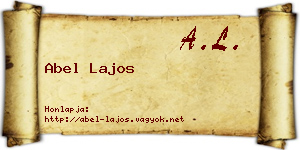 Abel Lajos névjegykártya