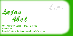 lajos abel business card